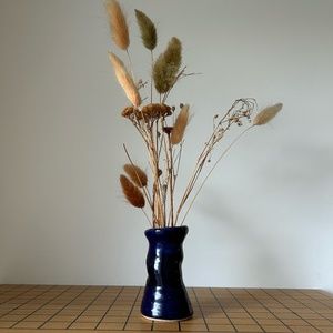 Deep Blue Pottery Bud Vase | Small Bud Vase  